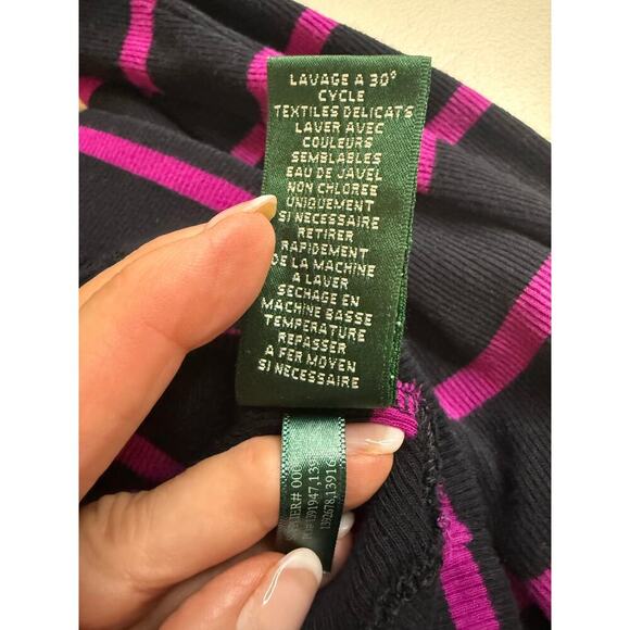 Lauren Ralph Lauren Women’s Plus 2X Black and Purple striped with zip shoulders - Picture 5 of 8